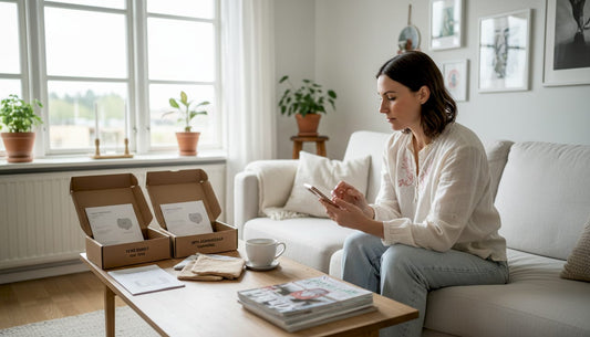 Kvinna testar olika hjälpmedel mot mensvärk hemma